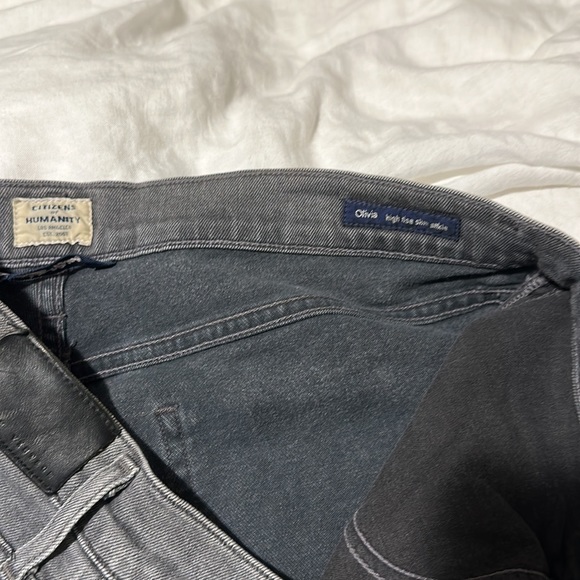 Aritzia citizens of humanity Olivia high rise ankle grey - Picture 3 of 6